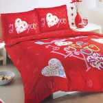 Постельное белье "You and me" (1,5 спальный КПБ, перкаль, красный, наволочки 50х70) ткани, яркостью расцветок, оригинальностью дизайнов инфо 6301o.